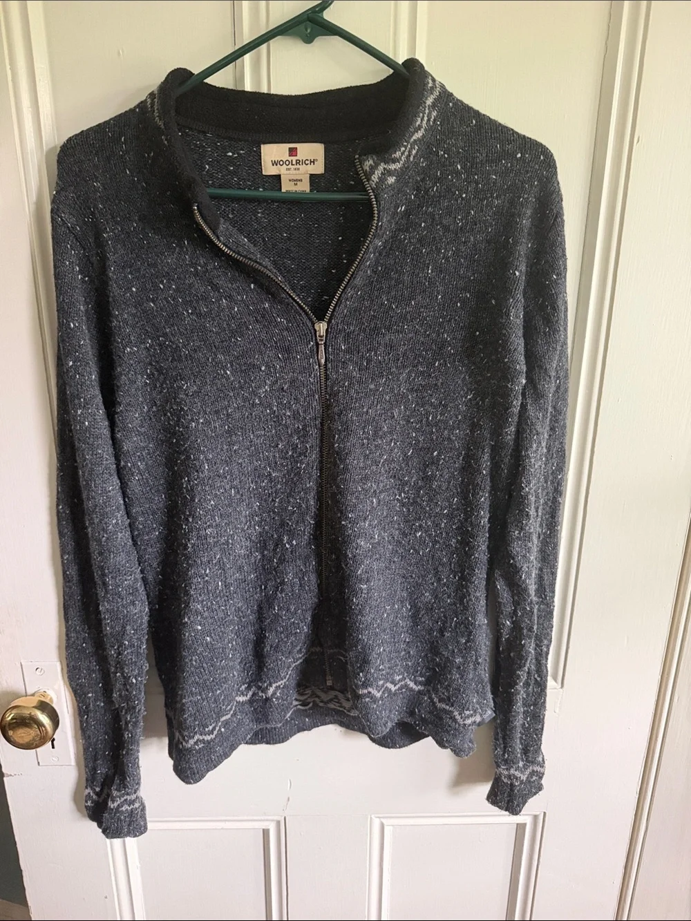 Woolrich Dark Charcoal Half-Zip Turtleneck Sweater